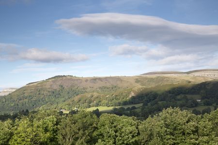 Countryside in Dee Valley outside Llangollen; Wales; UK