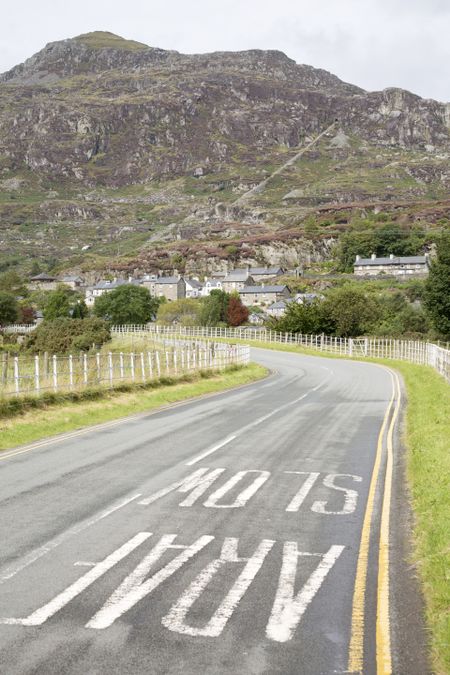 Tanygrisiau Village at Blaenau Ffestiniog; Wales; UK