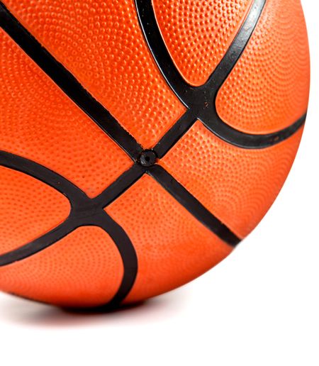 Shot of a basketball isolated over a white background