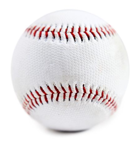 Shot of a baseball - isolated over a white background