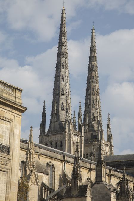 Spires of Cathedral Church; Bordeaux; France