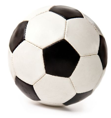 Football or soccer ball ? isolated over a white background