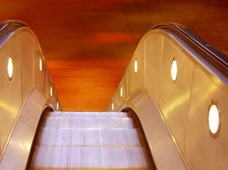 Escalators going "down to hell"