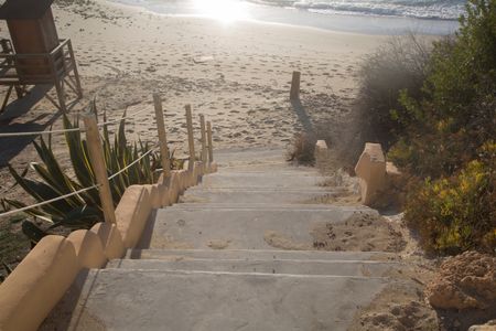 Stairs at Cala Tarida Beach; Ibiza; Spain