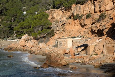 Cala Saladeta Cove Beach; Ibiza; Spain