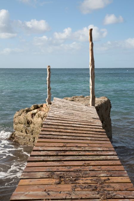 Pier at Cala Hort Cove, Ibiza; Spain