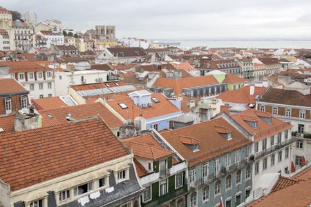 Baixa Neighbourhood in Lisbon; Portugal, Europe