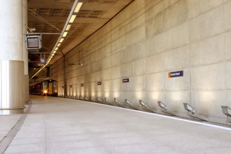 Empty Train Station in London