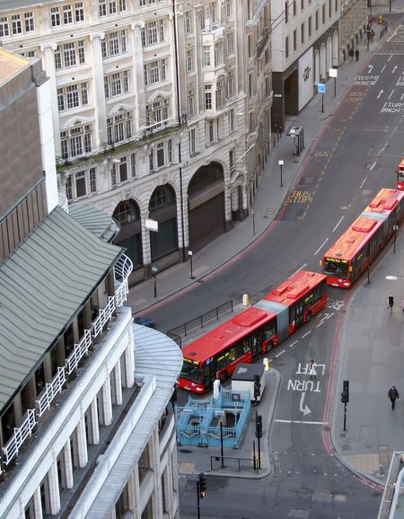 London Buses in the City Centre
