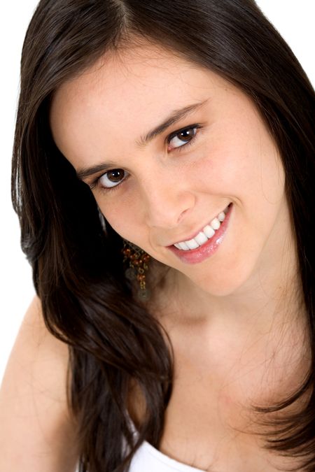 casual-woman-portrait-white-background-8300788 Casual woman portrait over a white background