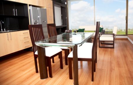 modern living room in a newly built flat