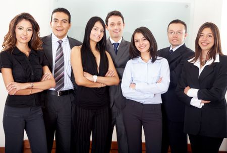 friendly and young group of business entrepreneurs in an office environment
