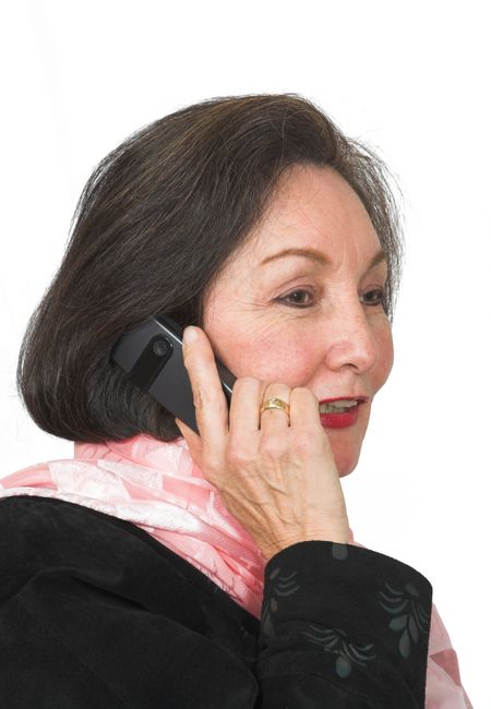 business woman on the phone having a conversation