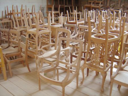 Lots of Chairs ready for the final production process