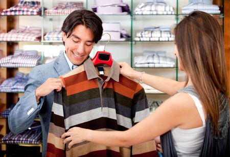 Couple of buyers at a retail store