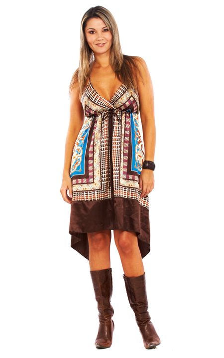 elegant woman standing up over a white background