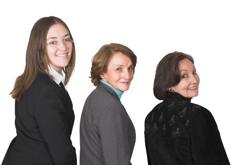 Business female management team smiling