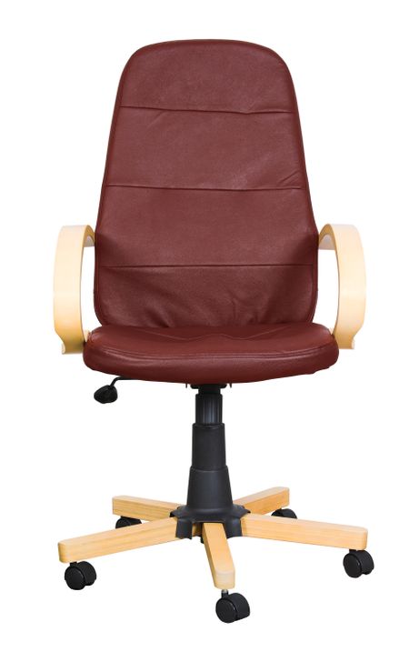 business leather chair Clipping path of the red backrest so you can change the colour of it easily.