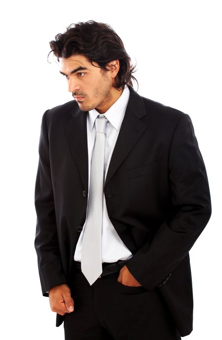 confident business man isolated over a white background