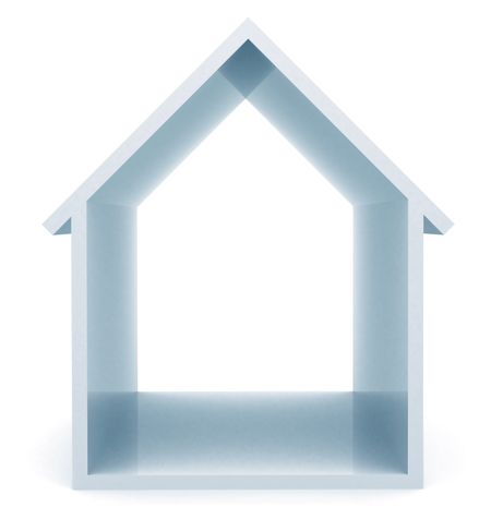 3d house illustration - isolated over a white background