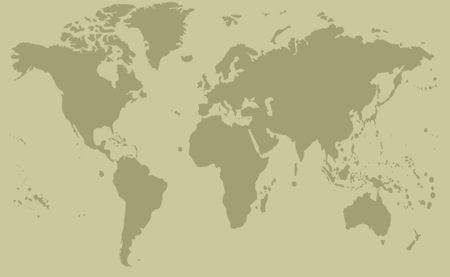 Cream Colours World Map