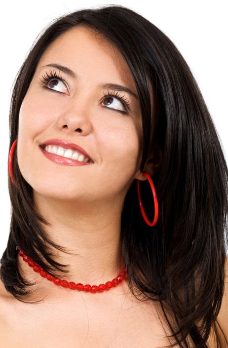 fashion woman face isolated over a white background