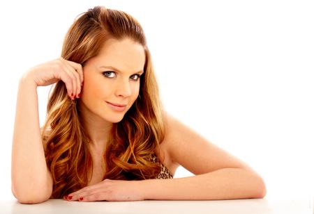 fashion woman isolated over a white background