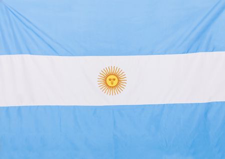 Close up shot of the Argentinean flag